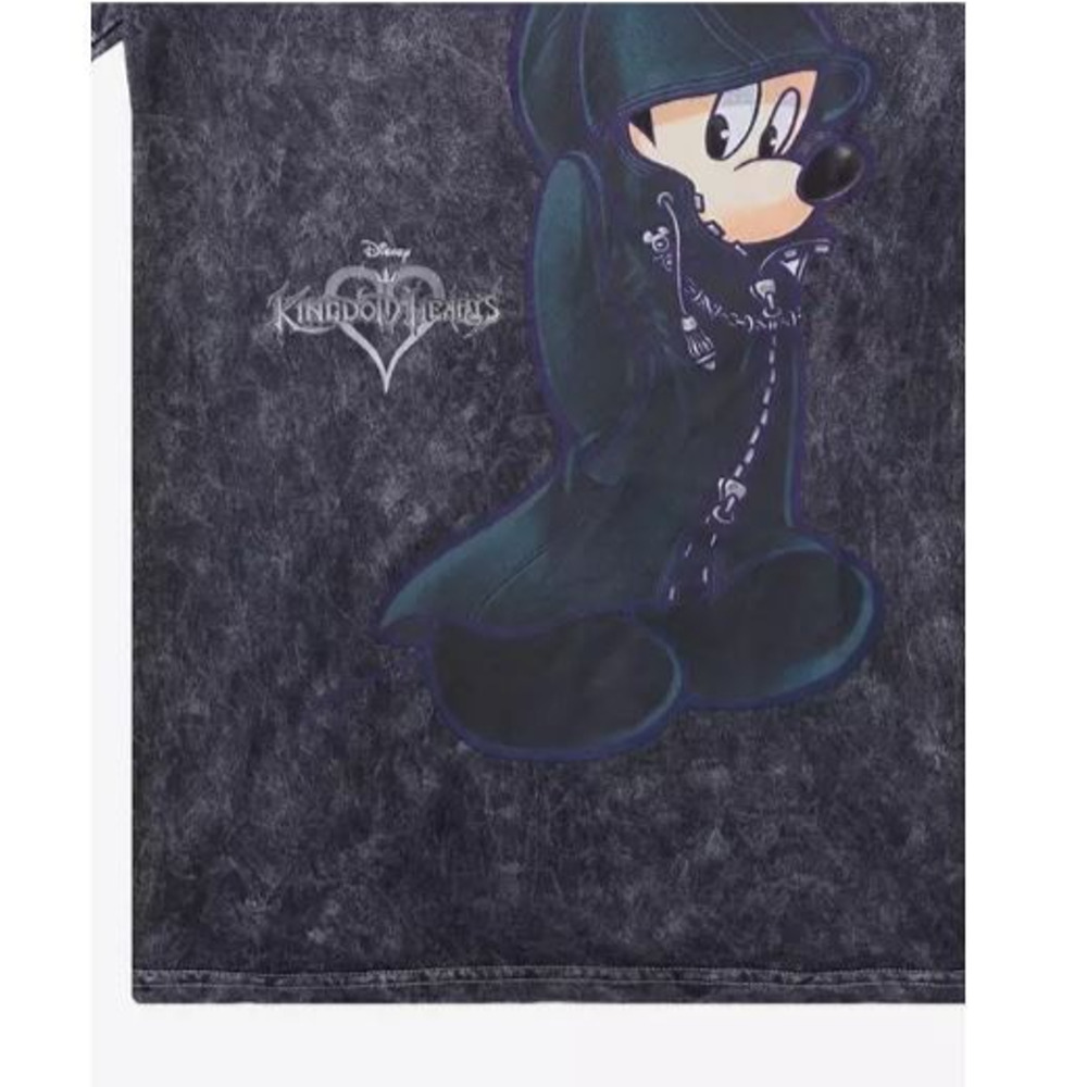 Rare Disney Kingdom Hearts Mickey Mouse Hood Mineral Wash Unisex Shirt Tee Large - Picture 3 of 5
